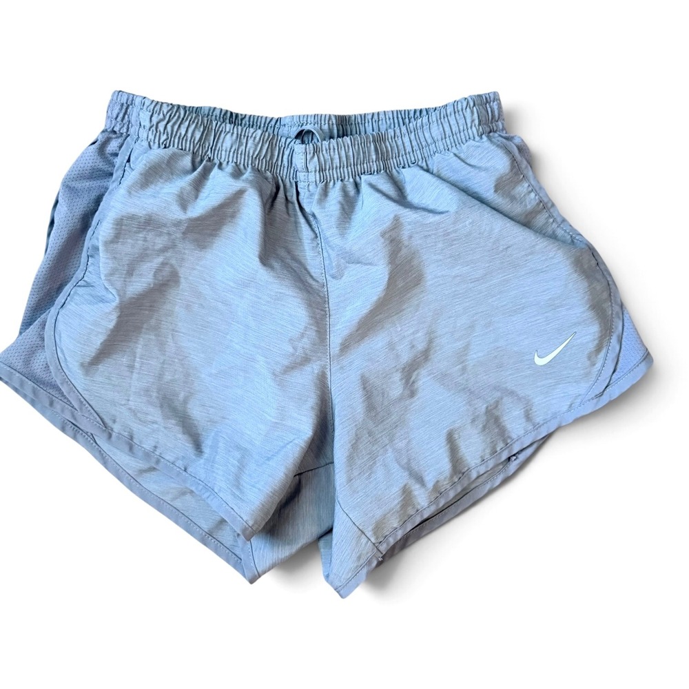 Nike Dri-FIT Kids Running Shorts Gray Heathered Mesh Athletic Size Medium